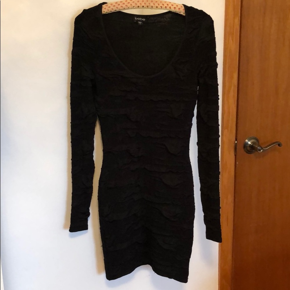 Body hugging black dress